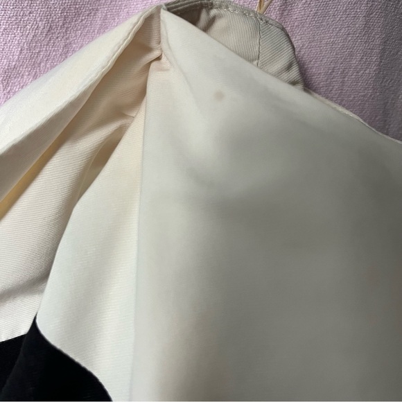 ROSIE ASSOULIN sz S Off Shoulder Balloon Sleeve Top Off White Black Stripe - Picture 5 of 16